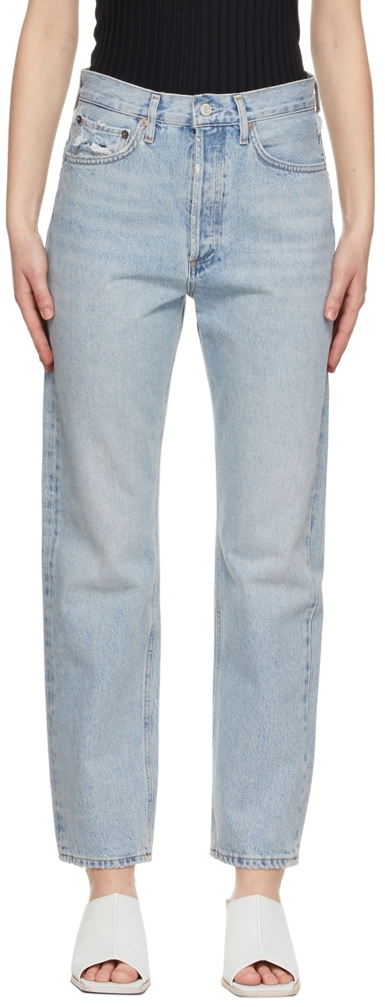 Agolde Blue 90's Mid-rise Loose Fit Jeans Agolde