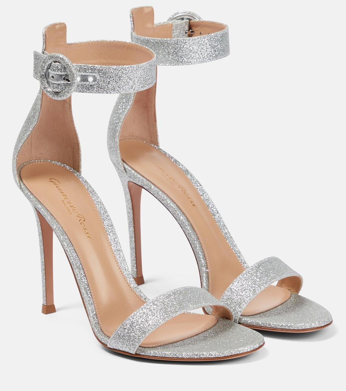 Womens Gianvito Rossi gold Leather Portofino Sandals 105 | Harrods #  {CountryCode}