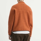 Norse Projects Men's Bjorn Sherpa Wool Fleece Jacket in Golden Orange