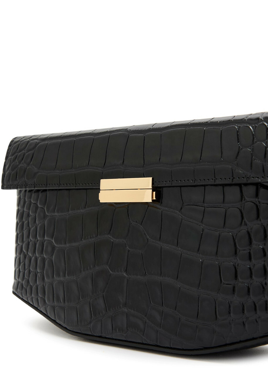 Toteme Crocodile-embossed Leather Shoulder bag - Black - One Size