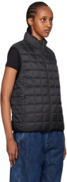 TAION Black Quilted Reversible Down Vest