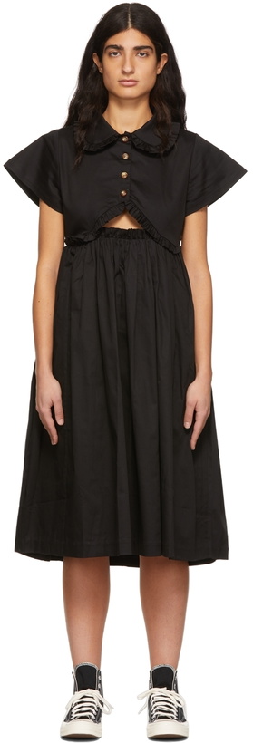 Photo: Kika Vargas Black Mabel Midi Dress