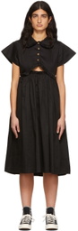 Kika Vargas Black Mabel Midi Dress