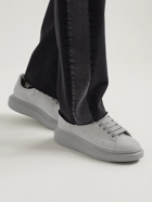 Alexander McQueen - Exaggerated-Sole Suede Sneakers - Gray