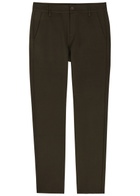 Paige Stafford Slim-leg Jersey Trousers Dark Green