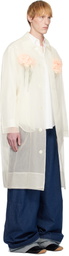 Simone Rocha Off-White Stuffed Carnation Car Coat