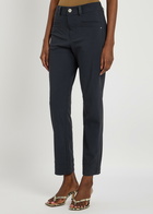 High Meddle Straight-leg Stretch-jersey Trousers Navy