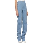 Kreist Blue Double Leg High-Rise Jeans