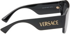 Versace Black Logo Aviator Sunglasses