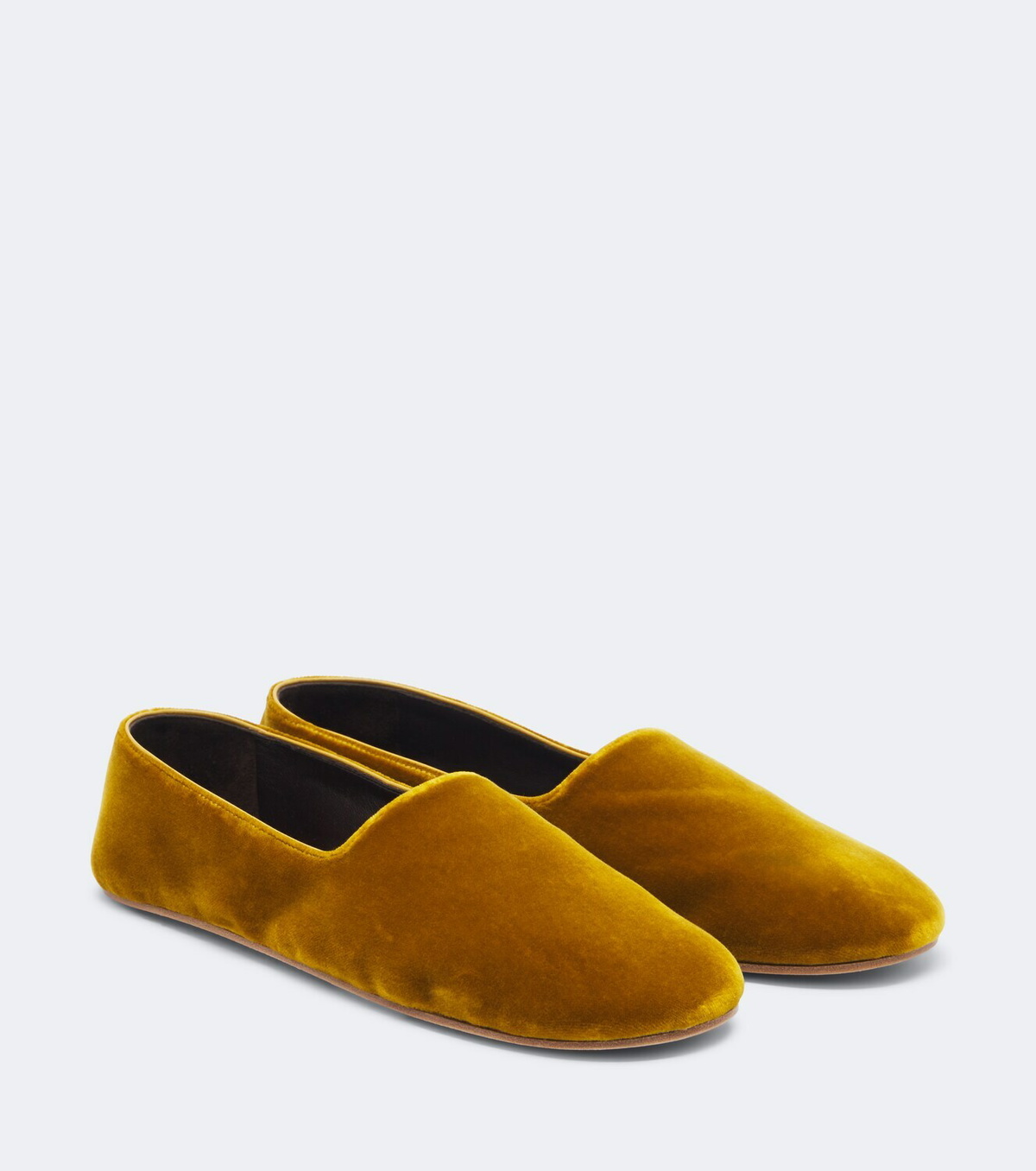The Row Ponti velvet slip-on shoes