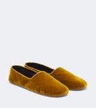 The Row Ponti velvet slip-on shoes
