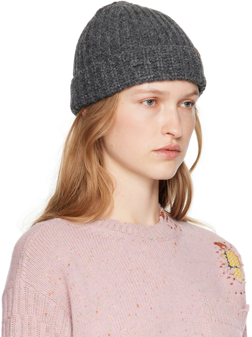 Marni Gray Shetland Wool Beanie
