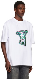 We11done White Colorful Teddy T-Shirt