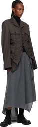 Comme des Garçons Homme Plus Khaki Wool Top Gabardine Medium Blazer