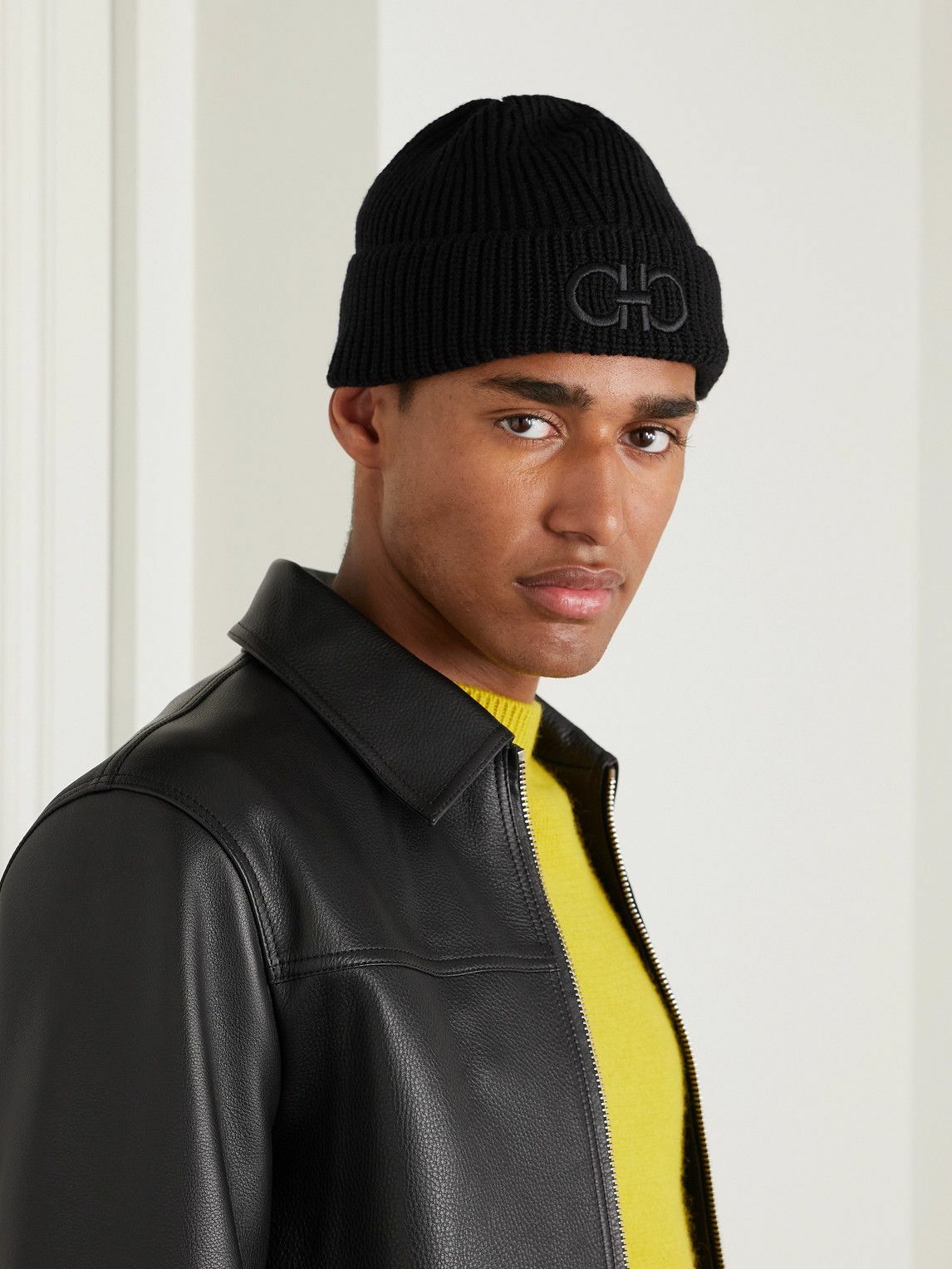 Salvatore Ferragamo - Ribbed Logo-Embroidered Wool Beanie Salvatore ...