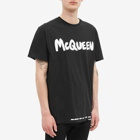 Alexander McQueen Men's Grafitti Logo T-Shirt in Black/Mix