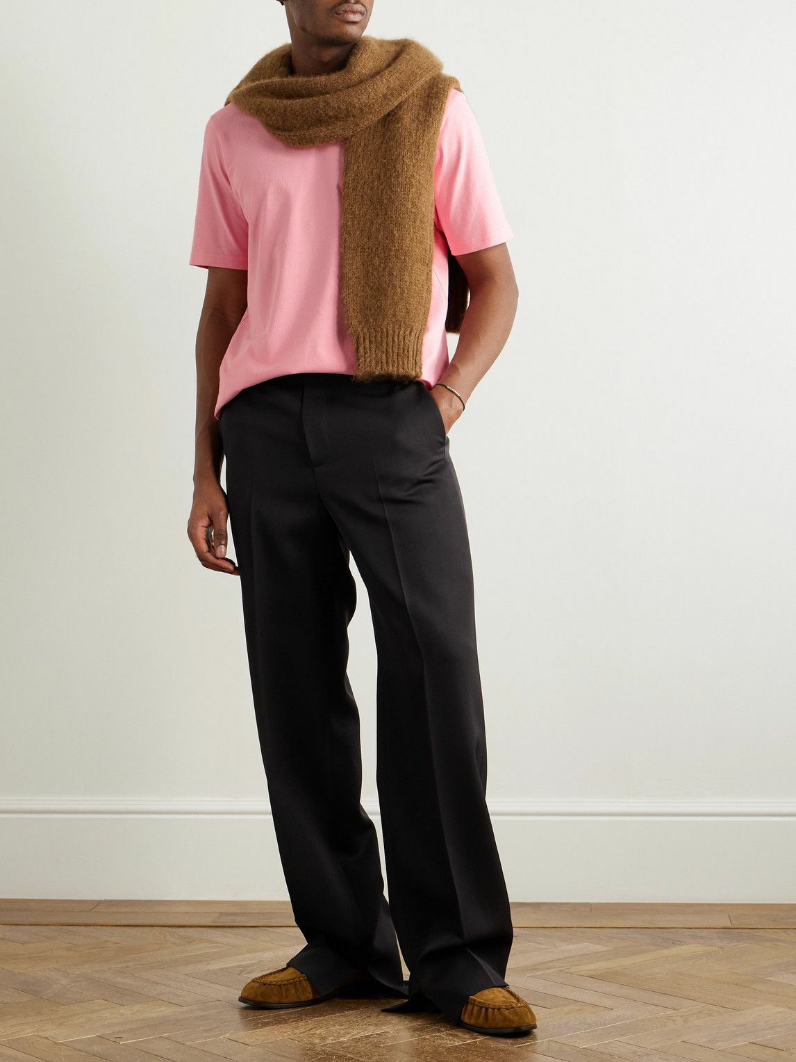 Gabriela Hearst - Bandeira Cotton-Jersey T-Shirt - Pink