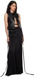 Ann Demeulemeester Silver & Black Pam Plate Necklace
