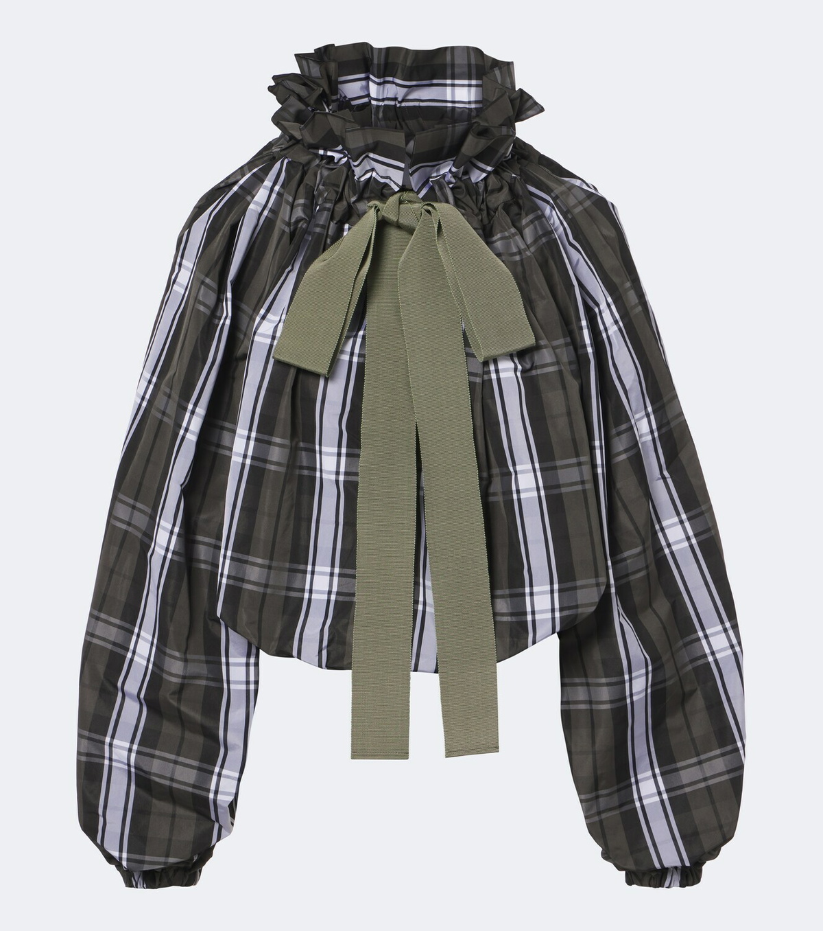 Patou Bow-detail checked top