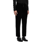 Saint Laurent Black Velvet Pleated Trousers