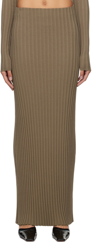 Photo: COTTON CITIZEN Taupe Capri Maxi Skirt