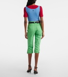 Versace High-rise capri jeans