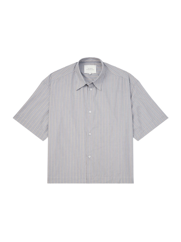 Photo: Studio Nicholson - Sanko Striped Cotton-Poplin Shirt - Gray