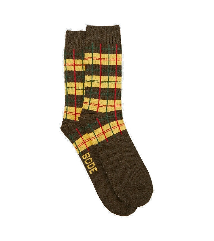Photo: Bode Plaid wool-blend socks