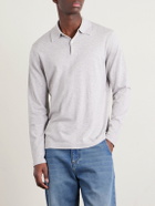 Hartford - Cotton and Cashmere-Blend Polo Shirt - Gray