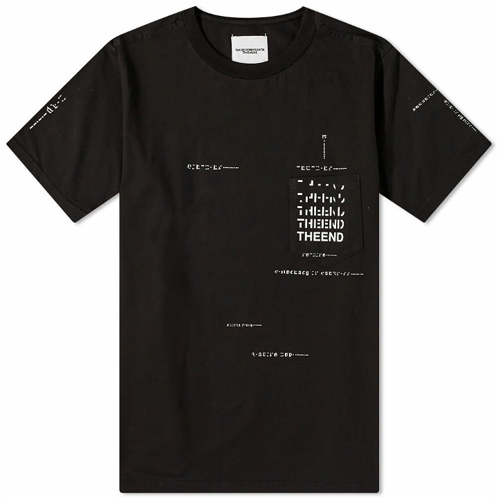 Photo: TAKAHIROMIYASHITA TheSoloist. Men's Geometric Morse Code T-Shirt in Black