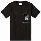 TAKAHIROMIYASHITA TheSoloist. Men's Geometric Morse Code T-Shirt in Black
