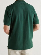 Drake's - Logo-Embroidered Cotton-Piqué Polo Shirt - Green