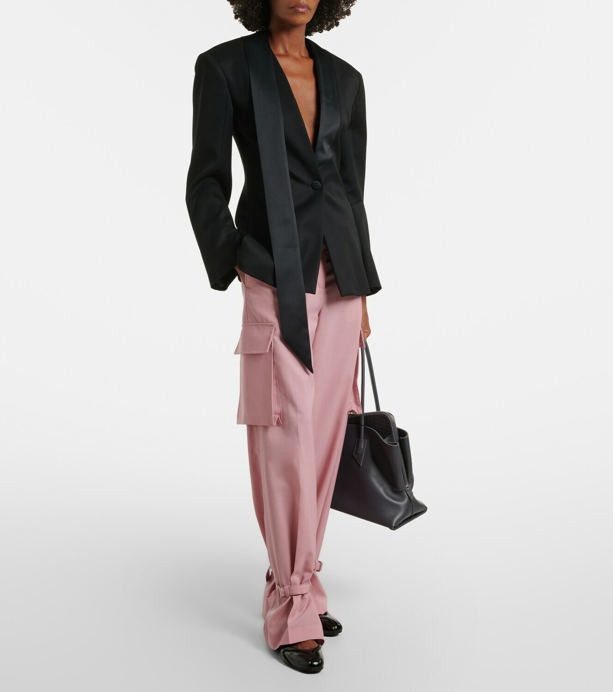 The Attico Floor 01 patent leather ballet flats