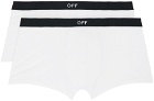 Off-White Two-Pack White Off-Stamp Boxers