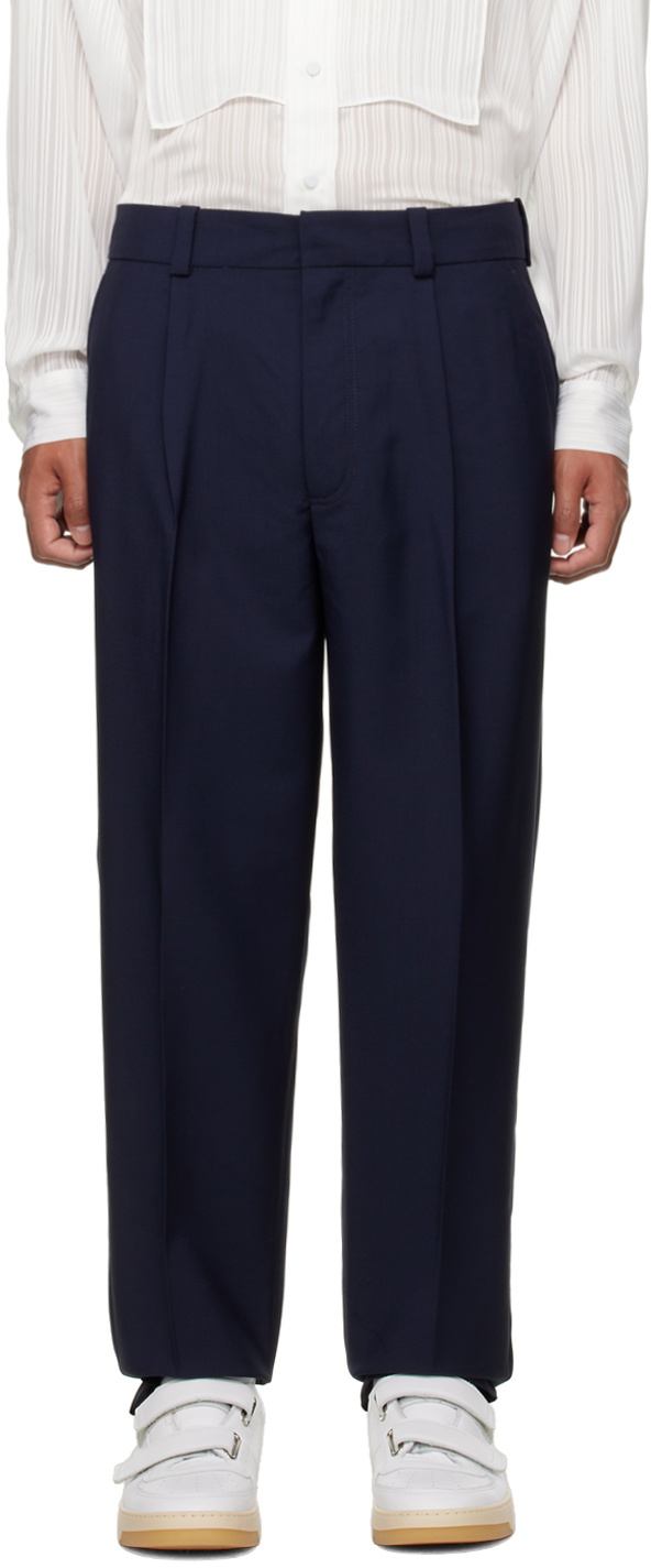 Acne Studios Navy Tailored Trousers Acne Studios