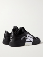VALENTINO - Valentino Garavani VL7N Webbing-Trimmed Leather Sneakers - Black