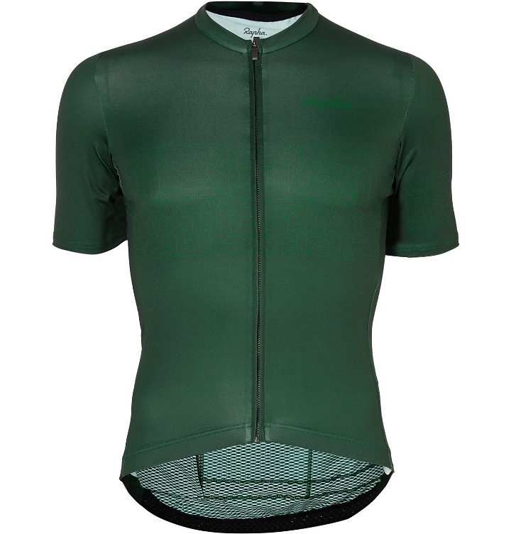 Photo: Rapha - MR PORTER Health In Mind Pro Team Striped Panelled Zip-Up Cycling Jersey - Green