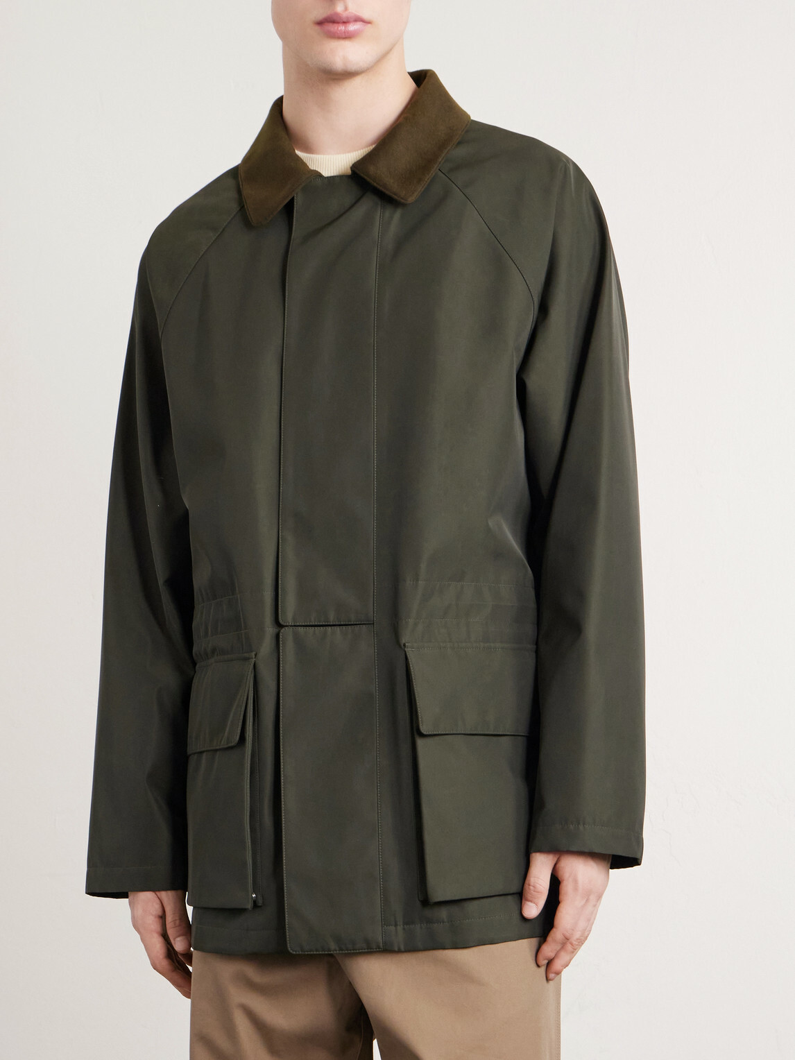 Loro Piana - Horsey Leather-Trimmed Storm System® Tech-Shell Field Jacket - Green