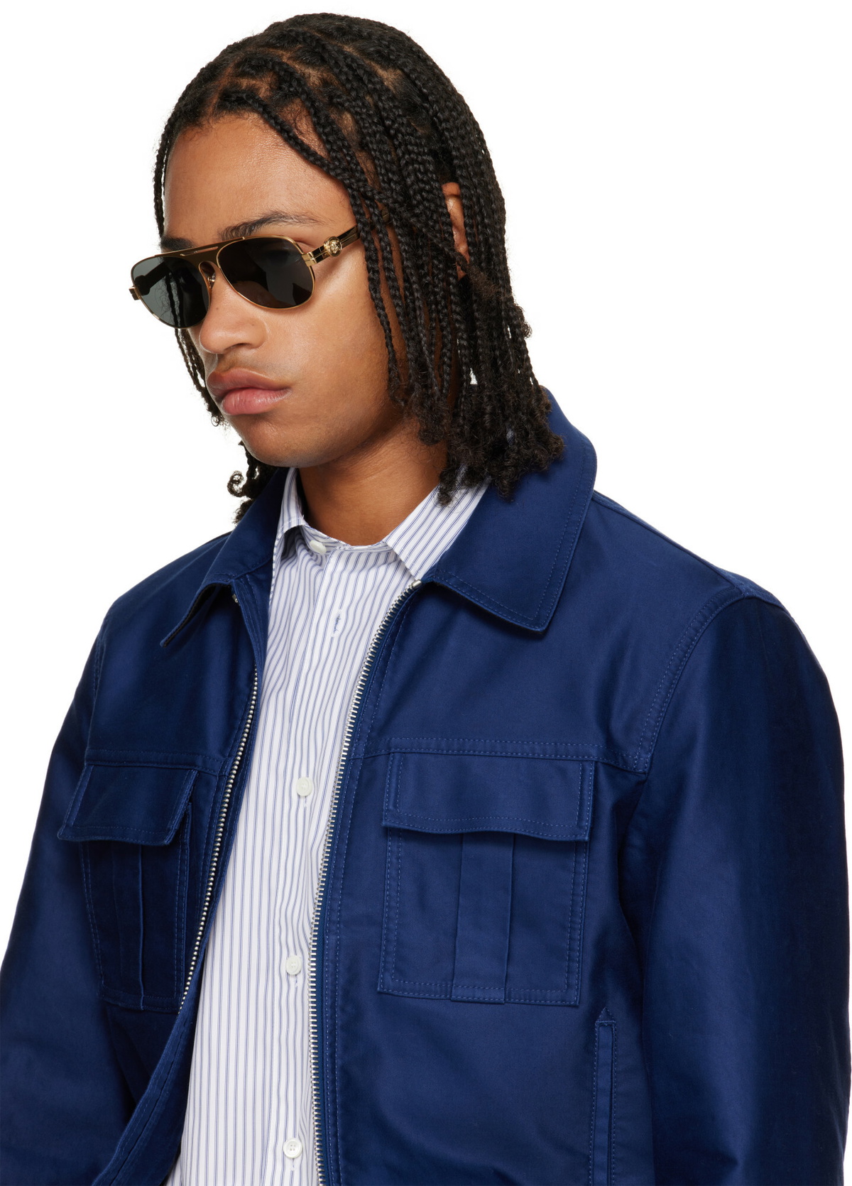 Versace Gold Clarck Pilot Sunglasses