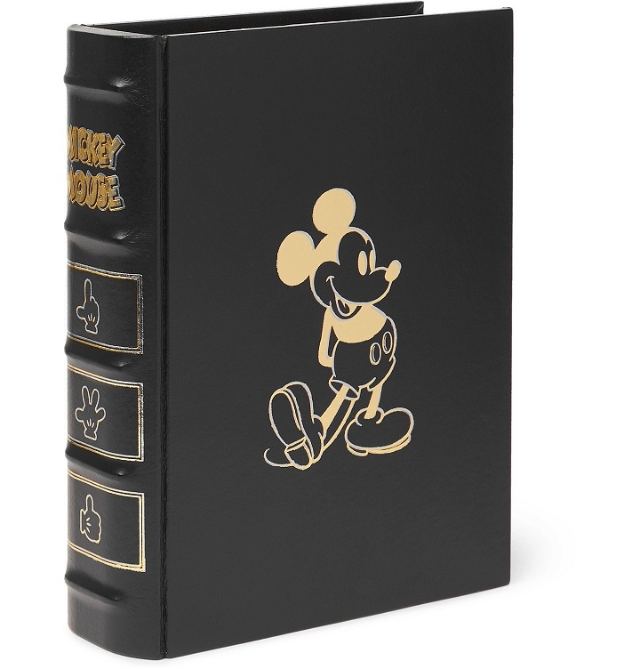 Photo: TAKAHIROMIYASHITA TheSoloist. - Mickey Mouse Foiled Leather and Gold-Tone Pouch - Black