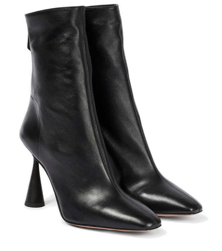 Photo: Aquazzura Amore 95 leather ankle boots