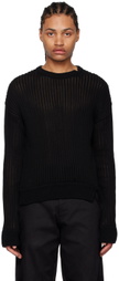 SPENCER BADU Black Vented Sweater