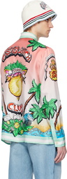 Casablanca Multicolor 'Tennis Club' Silk Shirt
