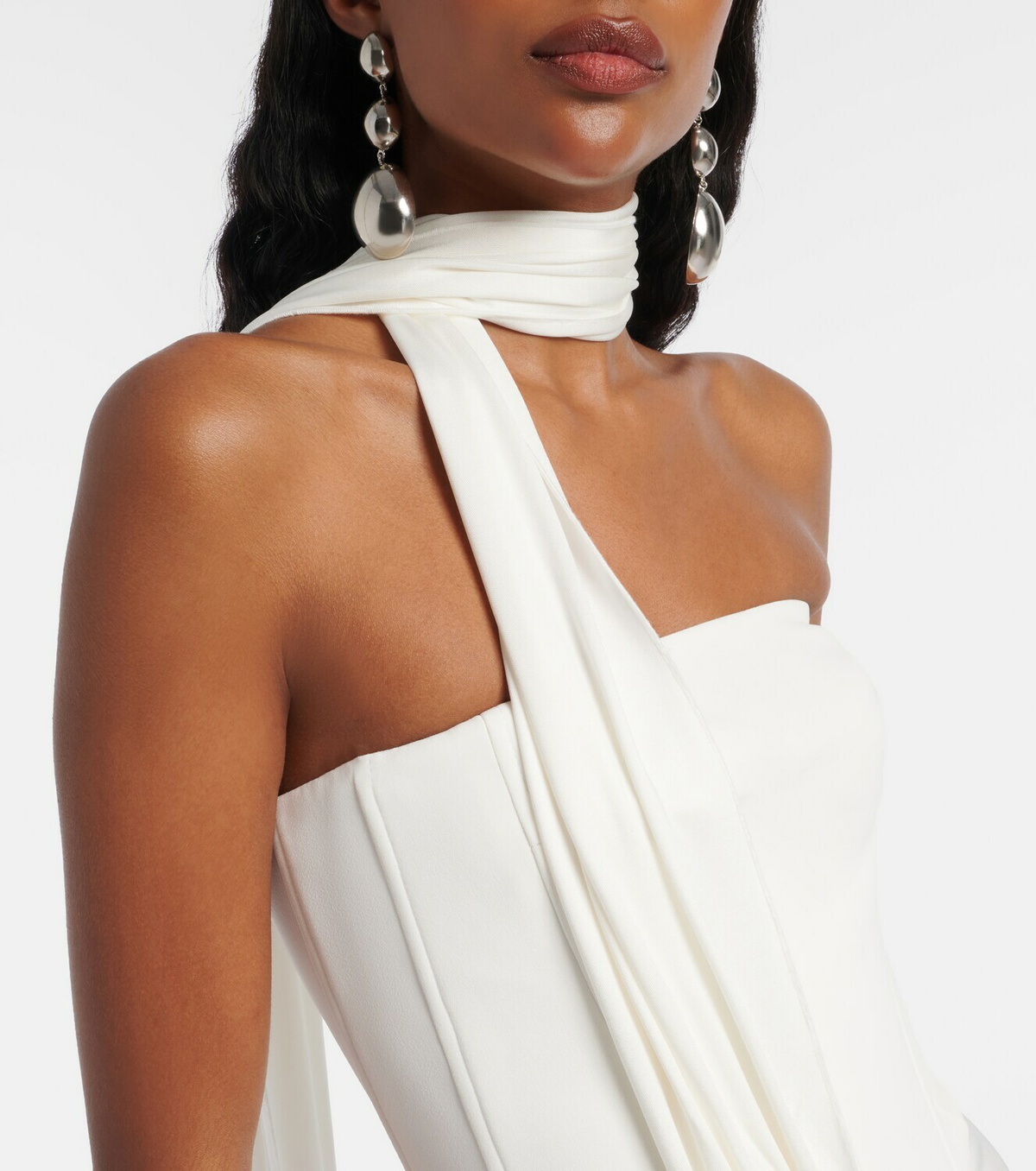 David Koma Embellished bustier gown