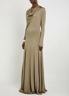 Tove Vevina Draped Stretch-jersey Maxi Dress Khaki