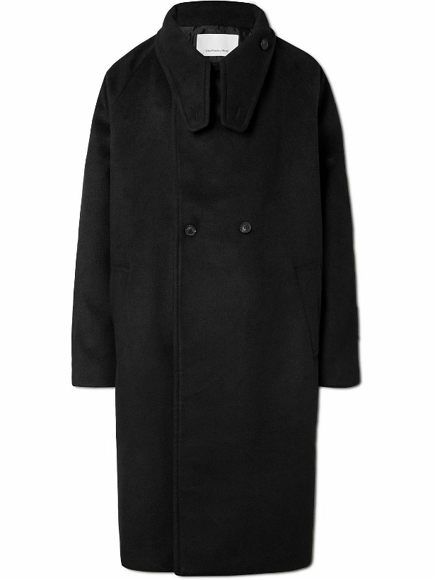 Photo: The Frankie Shop - Andrea Double-Breasted Knitted Coat - Black