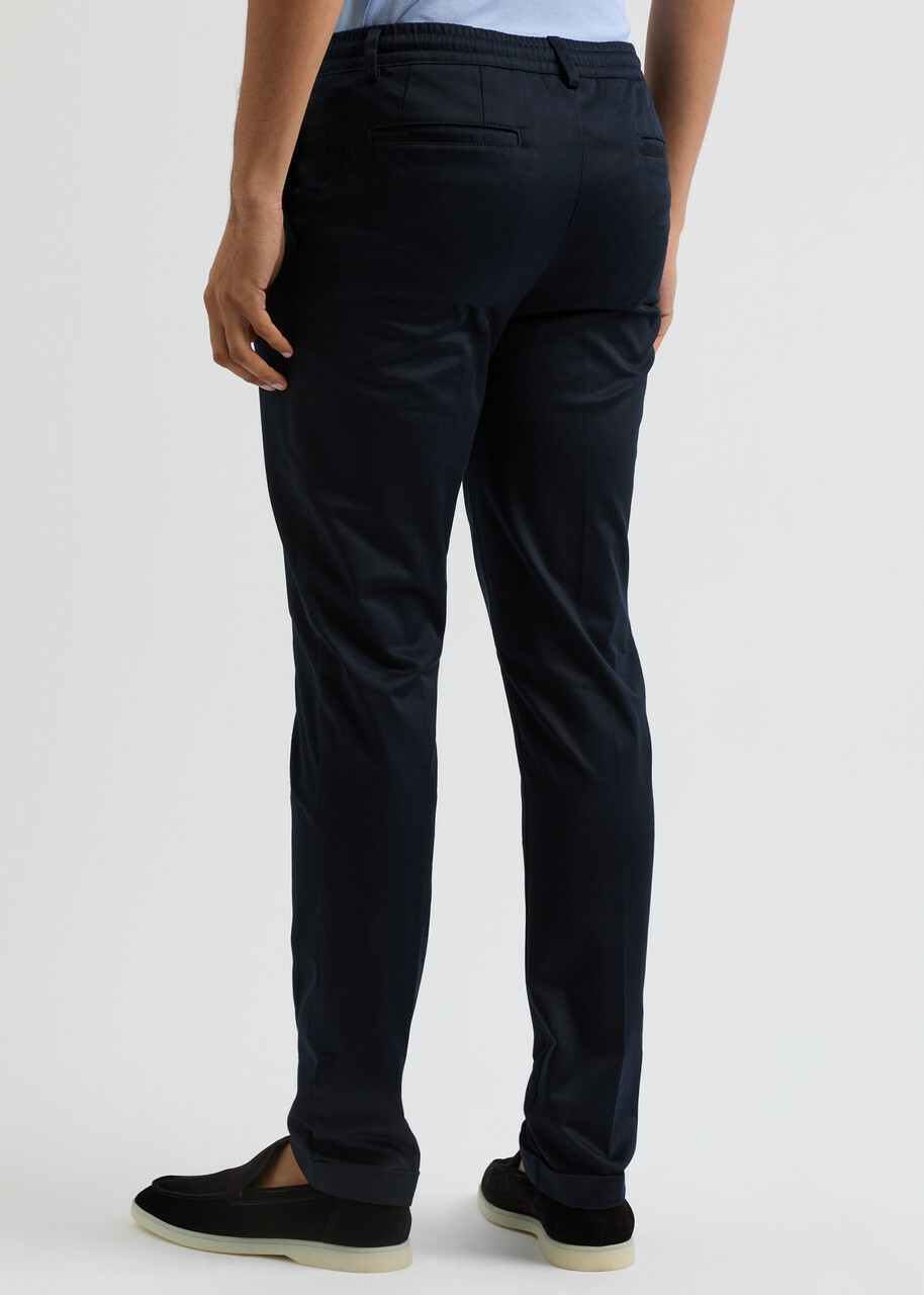 Aurélien Urban Stretch-cotton Trousers Navy