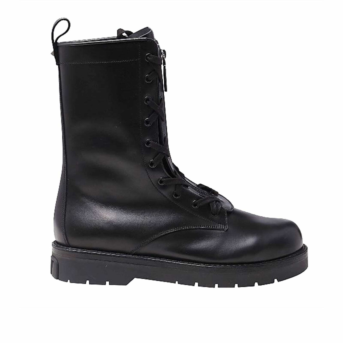 ロングブーツ VALENTINO Black rubber and leather boots (5W2S0JU8HEX 0NO) Valentino - Valentino Garavani - Rubber rain boots black