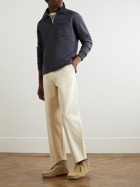 De Bonne Facture - Cotton-Jersey Half-Zip Sweatshirt - Gray