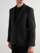Mr P. - Checked Wool-Blend Bouclé Blazer - Gray